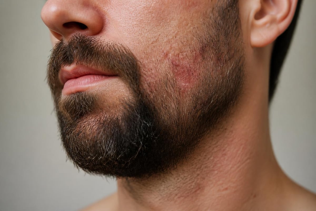 Inflammation cycle from beard dryness