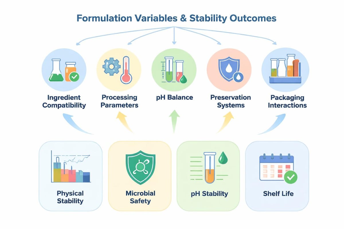 Common instability causes in cosmetics