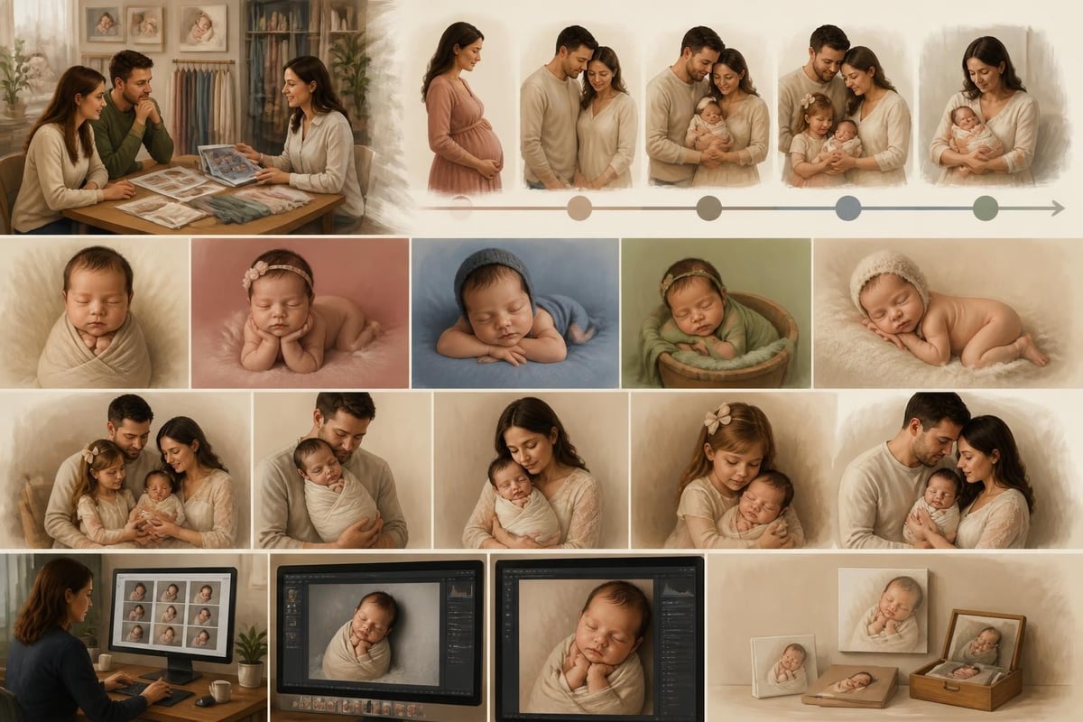 Connecticut newborn photography workflow