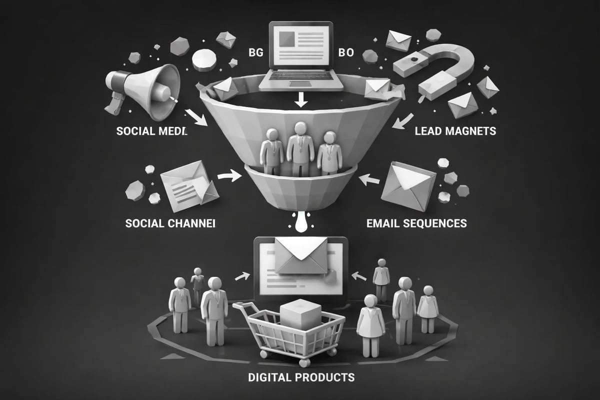 Audience building funnel