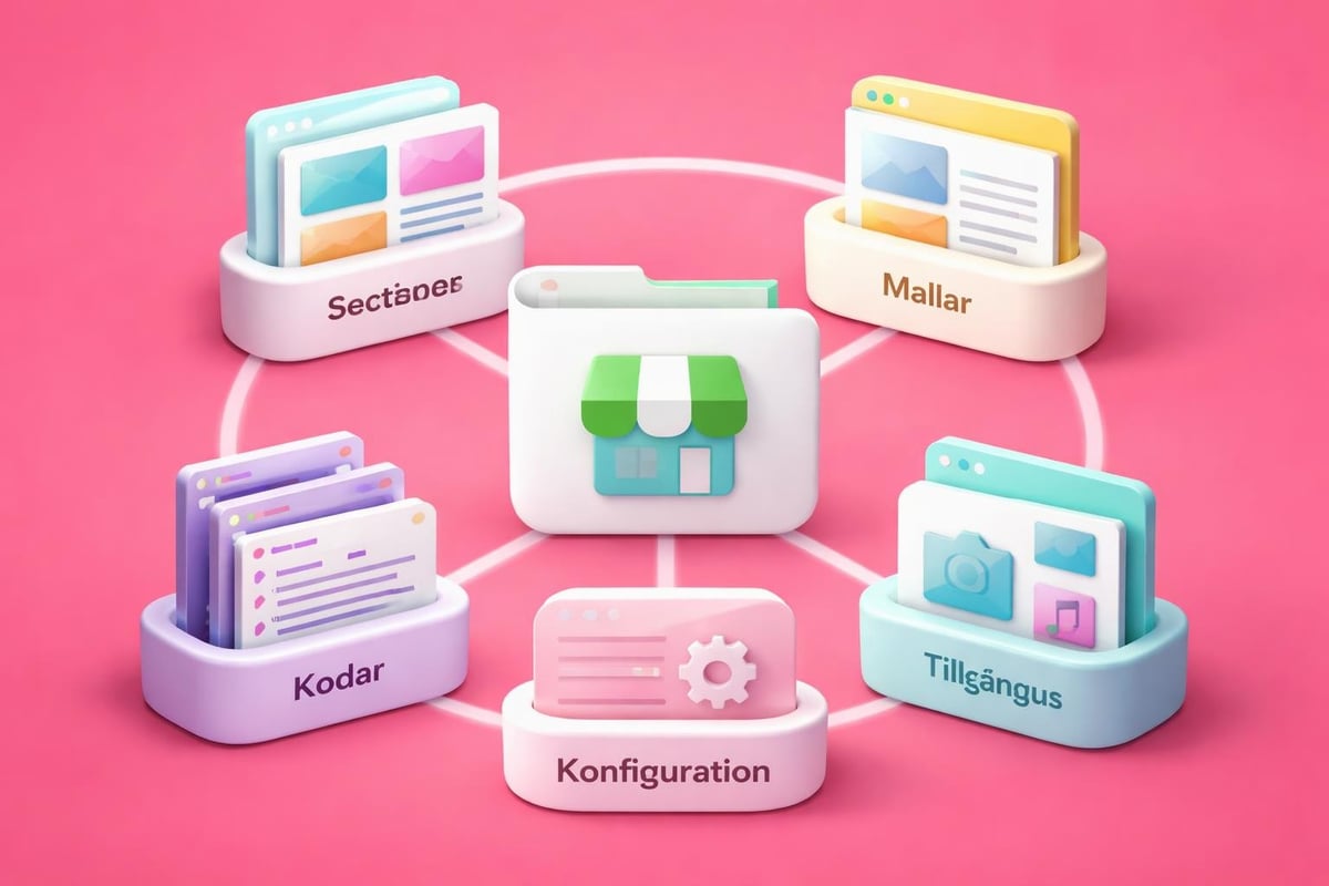 Shopify tema byggstenar