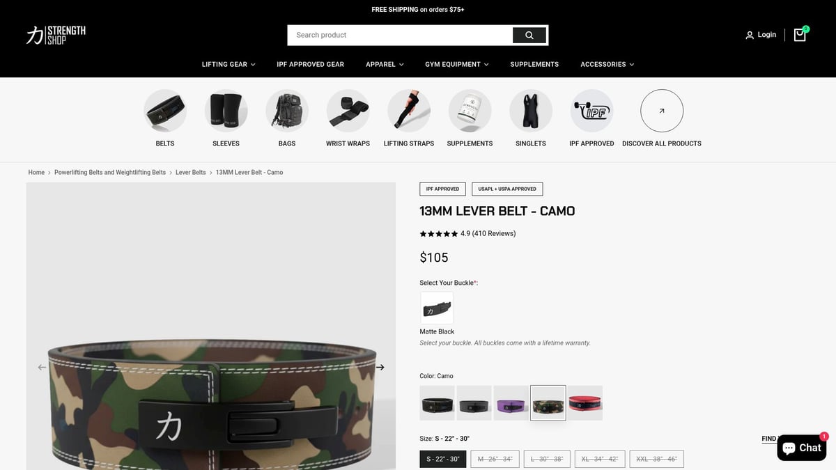 Top 7 IPF Approved Belts for Powerlifters in 2026 - Strength Shop 13MM Lever Belt - Camo