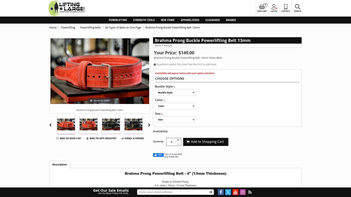 Top 7 IPF Approved Belts for Powerlifters in 2026 - Brahma Powerlifting Belt 13mm - Prong Buckle