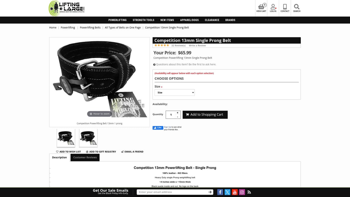 Top 7 IPF Approved Belts for Powerlifters in 2026 - Competition 13mm Single Prong Belt