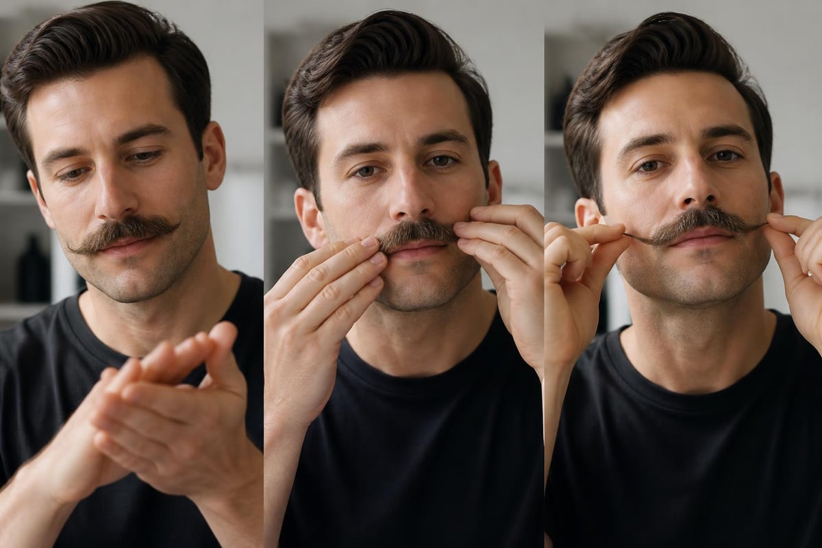Mustache styling process