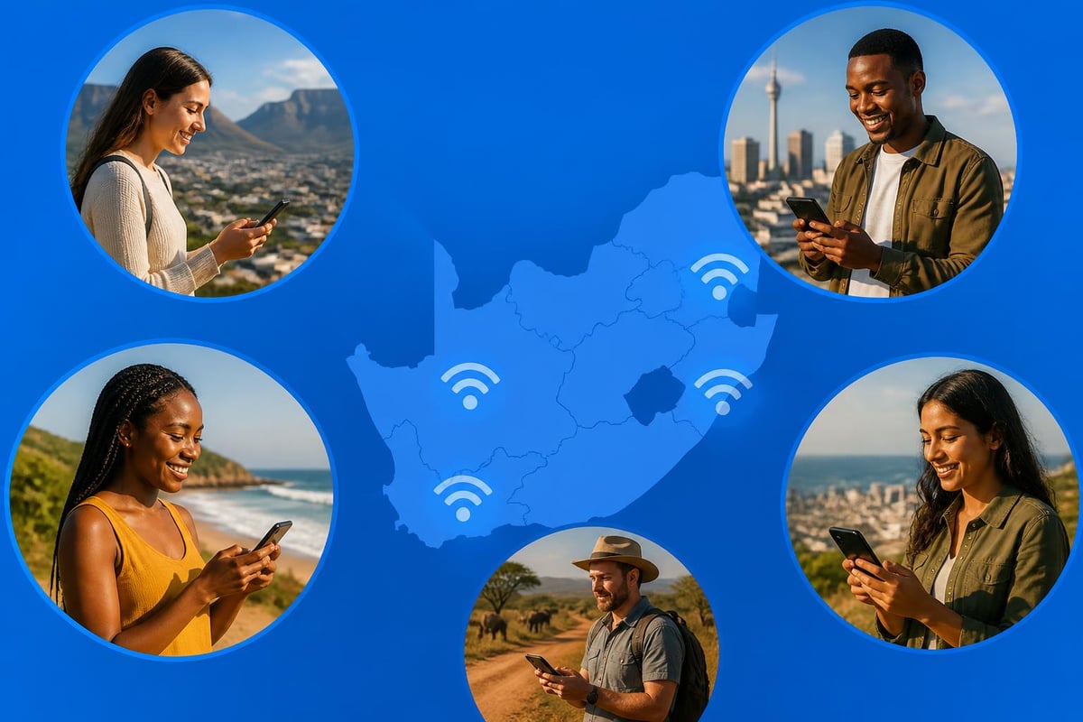 South Africa coverage map