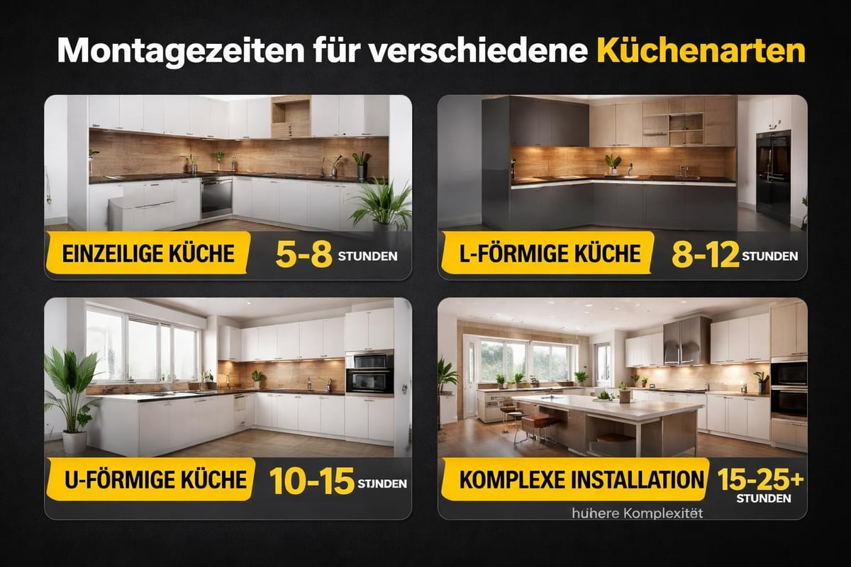 Zeitaufwand Küchenmontage