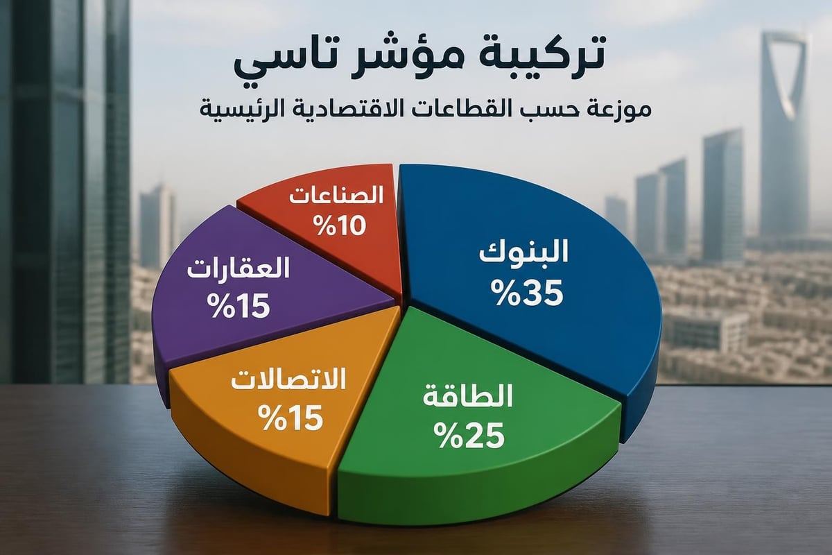 بنية تاسي وتوزيع القطاعات