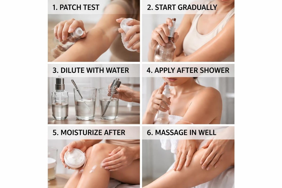 Application techniques for sensitive skin