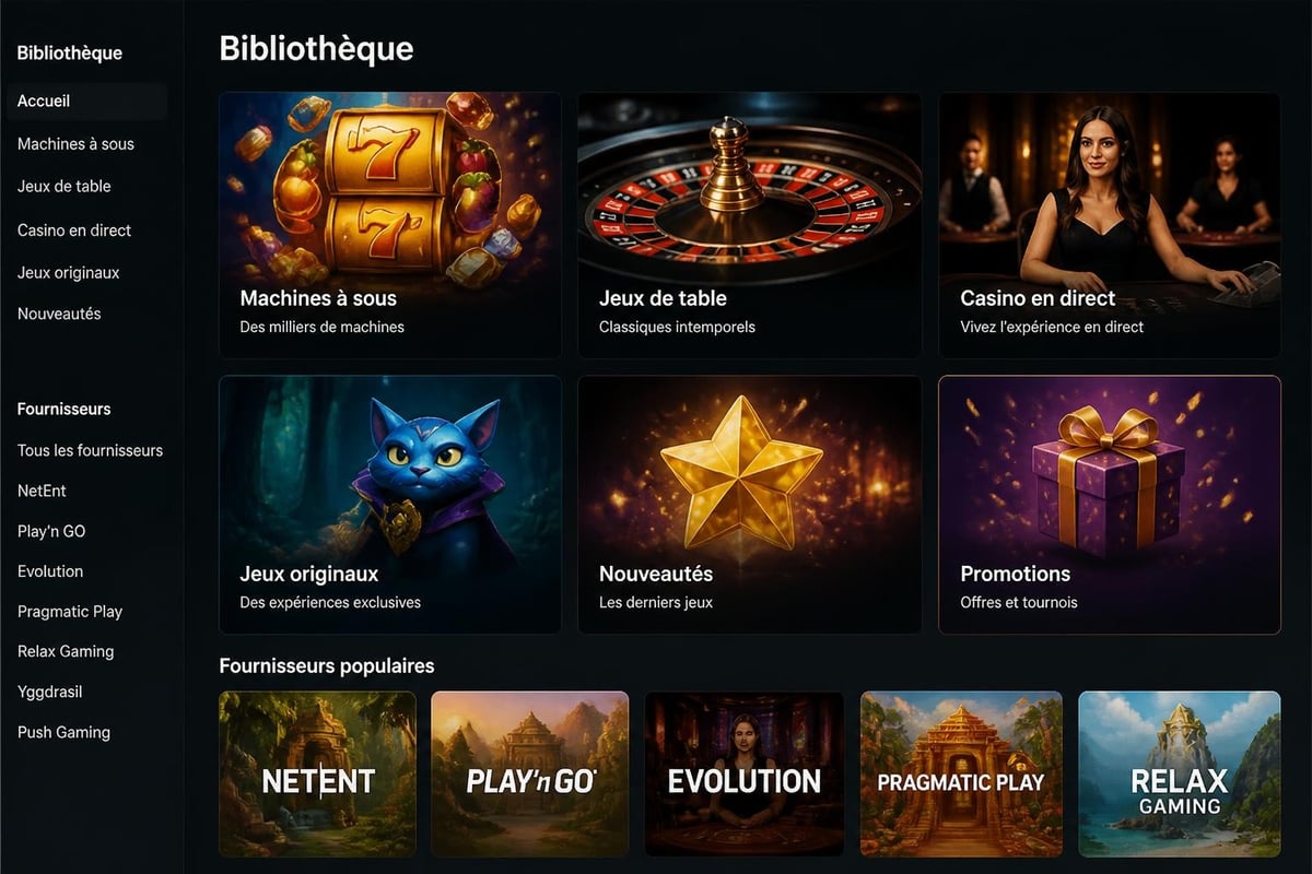 Variété des jeux de casino