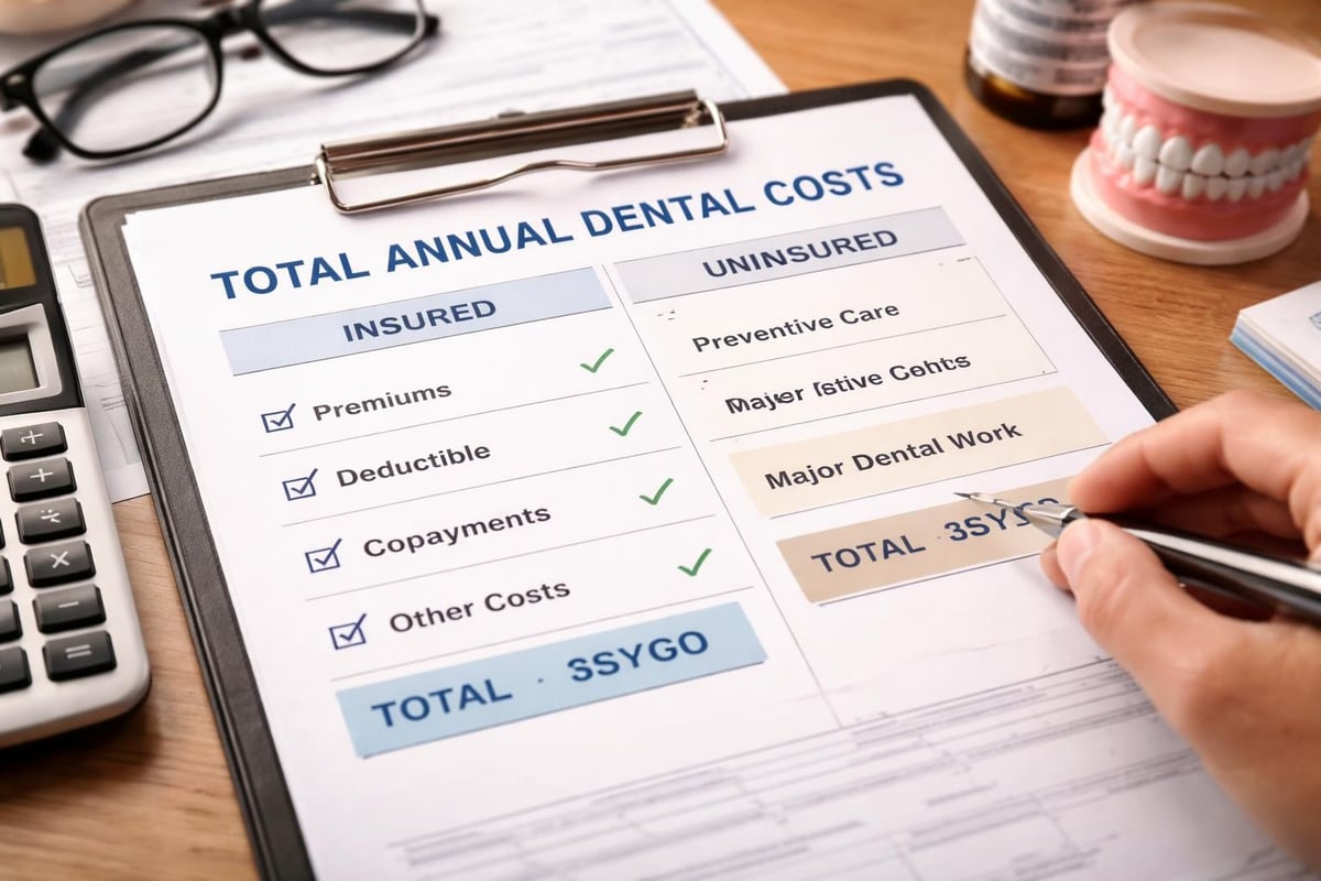 Annual dental insurance cost breakdown