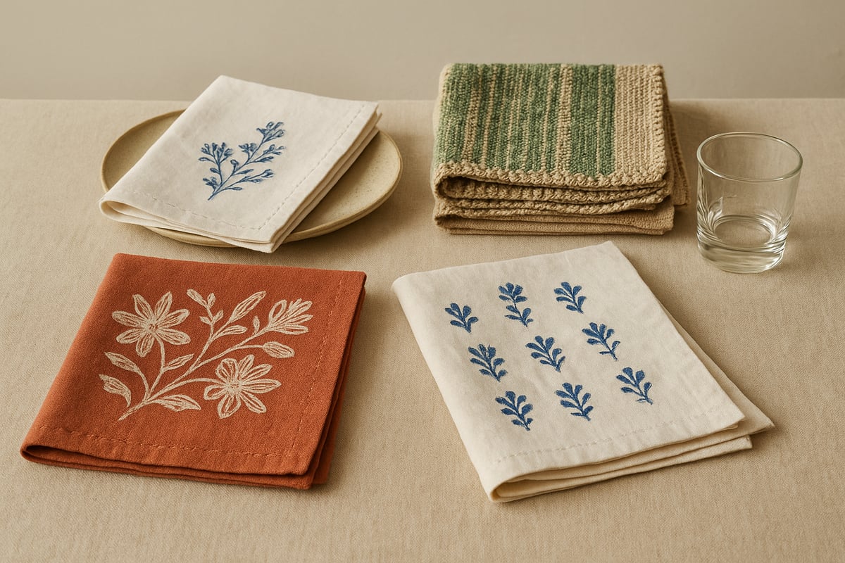 Tipos y estilos de servilletas artesanales