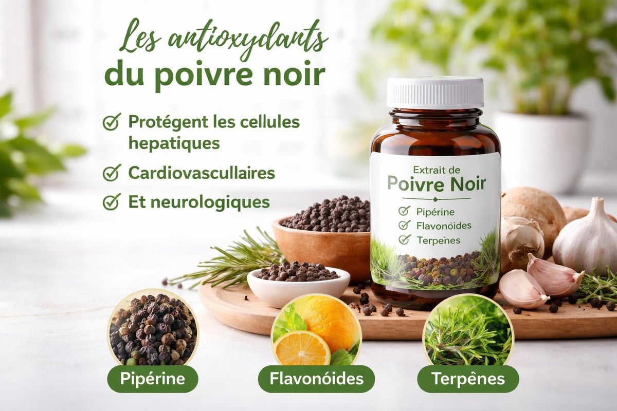 Antioxydants du poivre