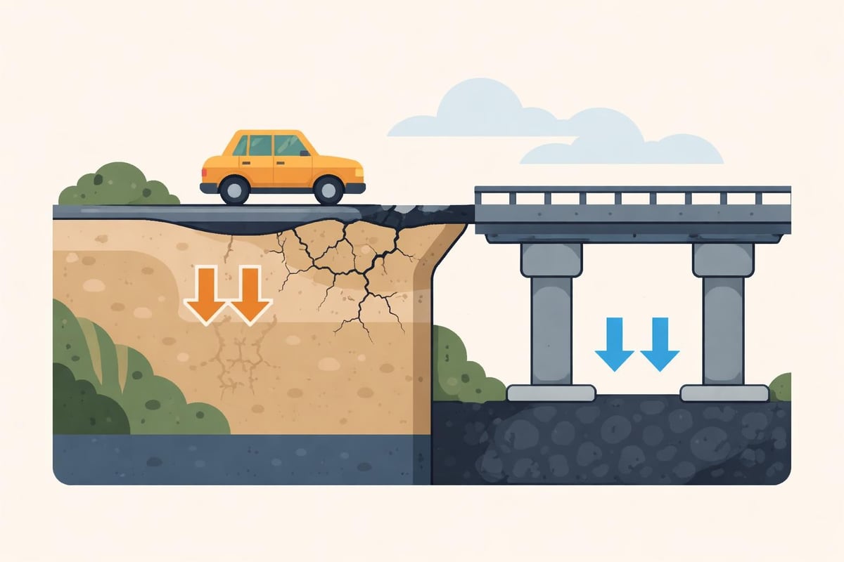 Bridge differential settlement