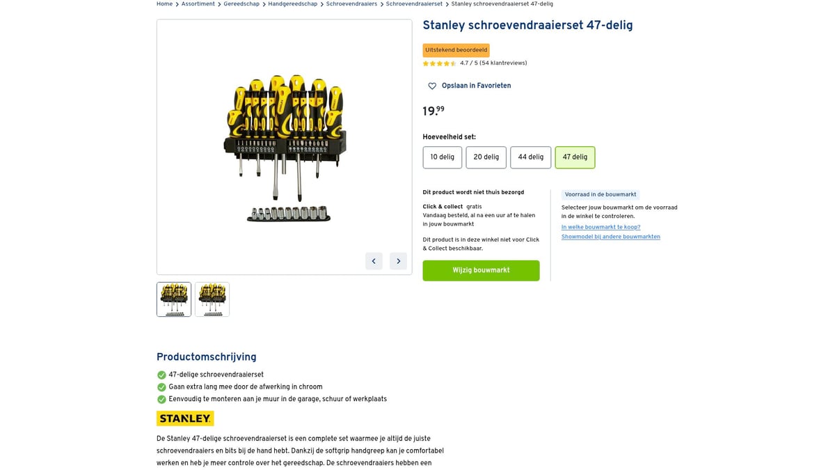 7 Beste Schroevendraaierset Opties Voor 2026 - Stanley schroevendraaierset 47-delig