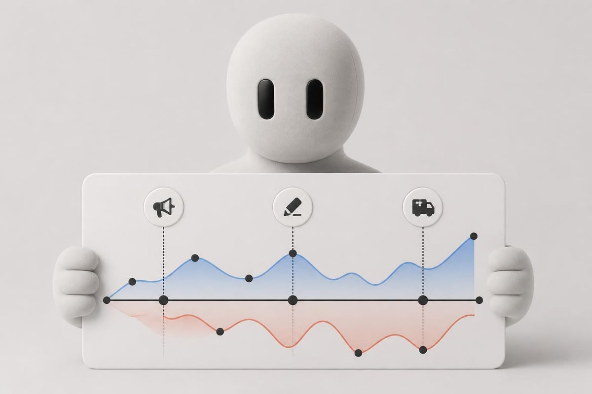 Link gain and loss timeline