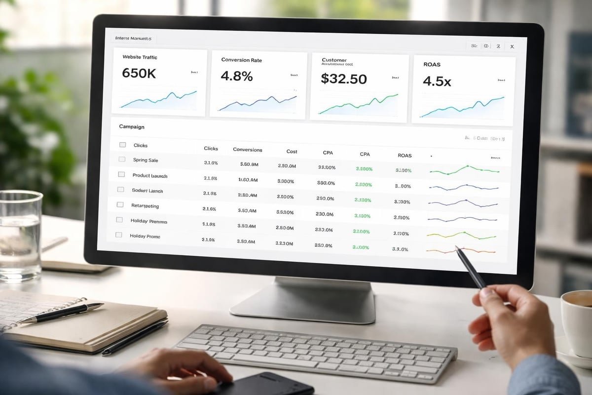 Marketing performance dashboard