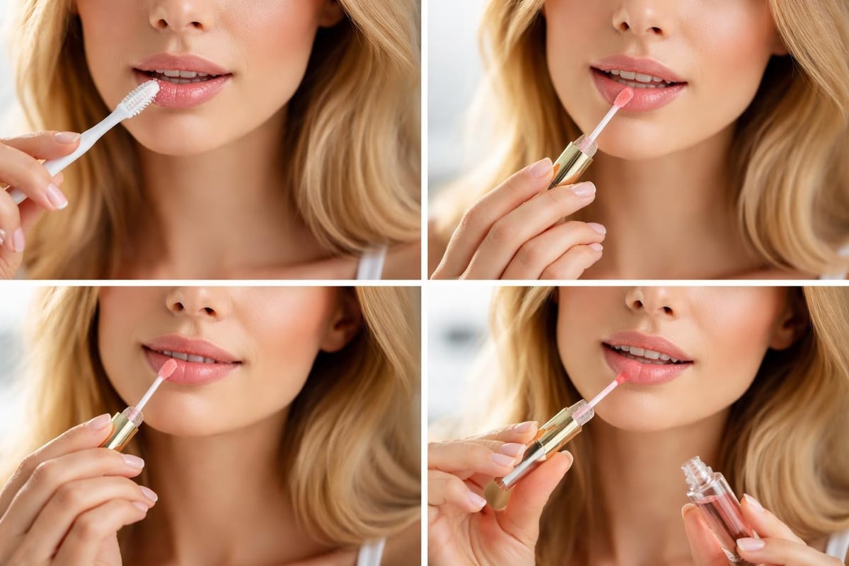 Lip oil application technique