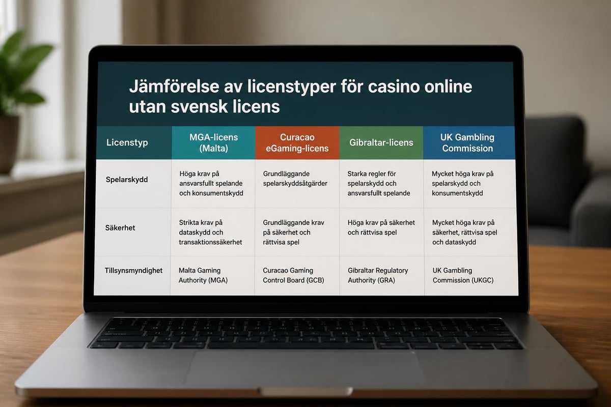 Casino Online Utan Svensk Licens 2026: Guide & Fakta 2 Skillnader mellan olika casinolicenser