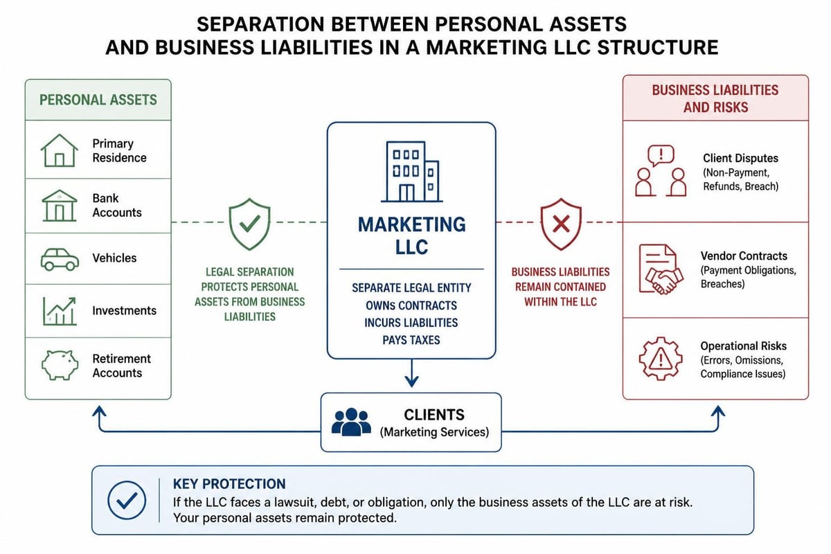 Marketing LLC liability protection
