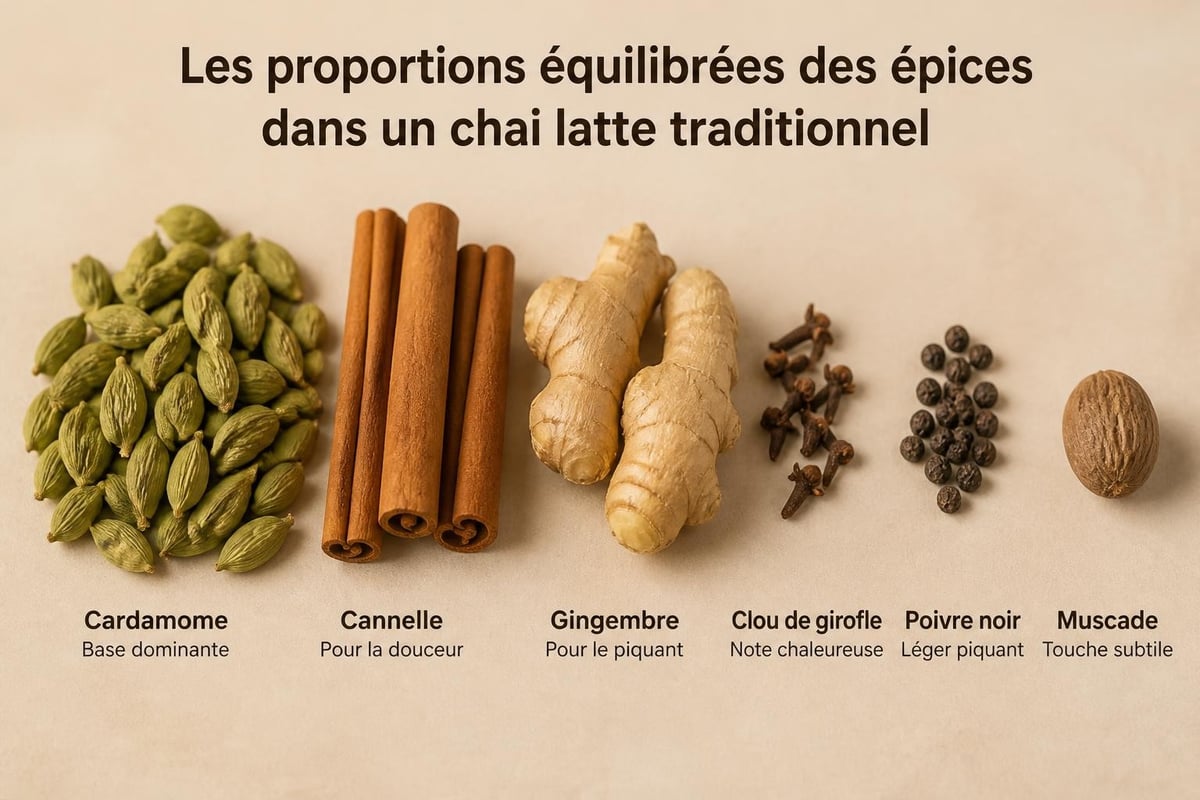 Composition des épices chai latte