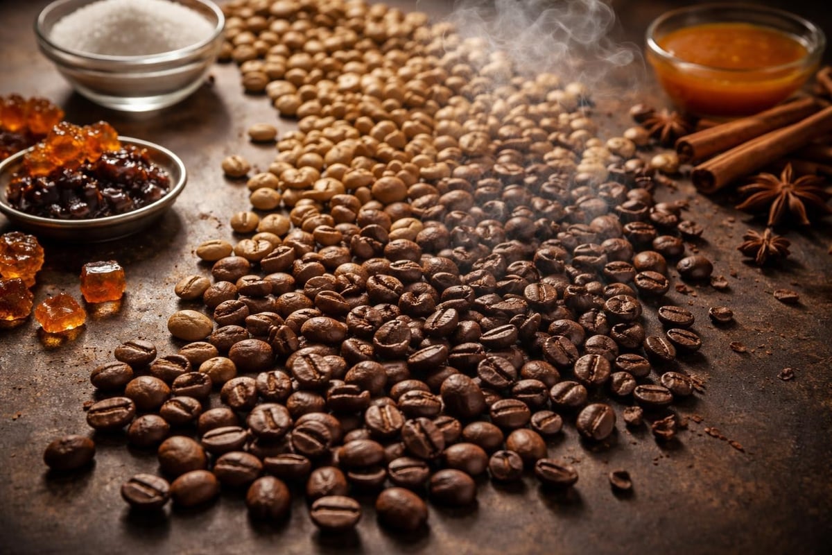 Coffee bean chemical transformation during roasting