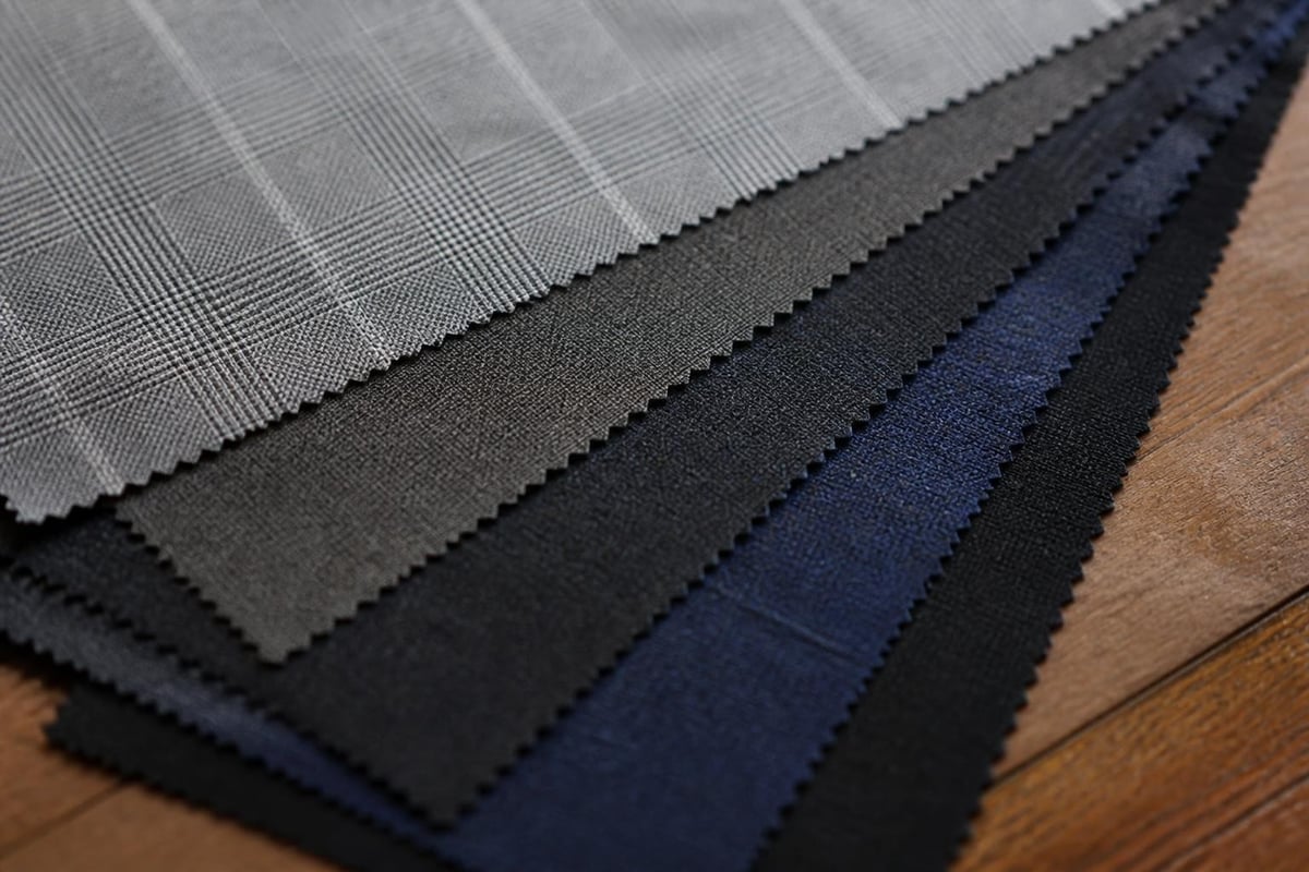 Bespoke suit fabric selection