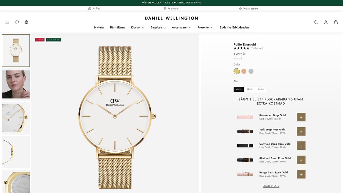 8 Trendiga Klockor Dam 2025 – Stilar Du Inte Får Missa - Daniel Wellington Petite Evergold