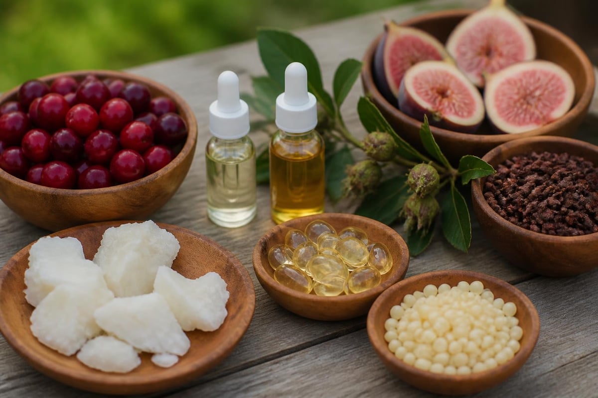 Natural ingredients for eco friendly lip balm
