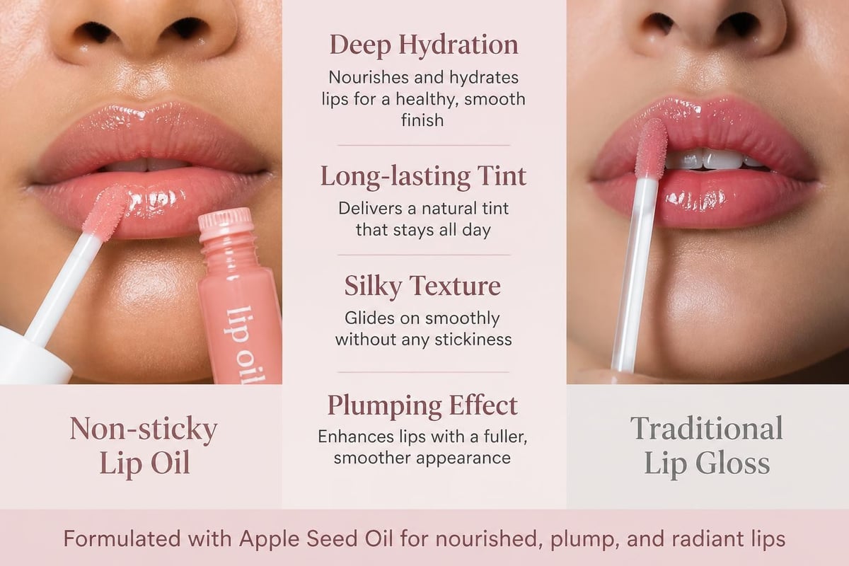 Lip oil application and benefits