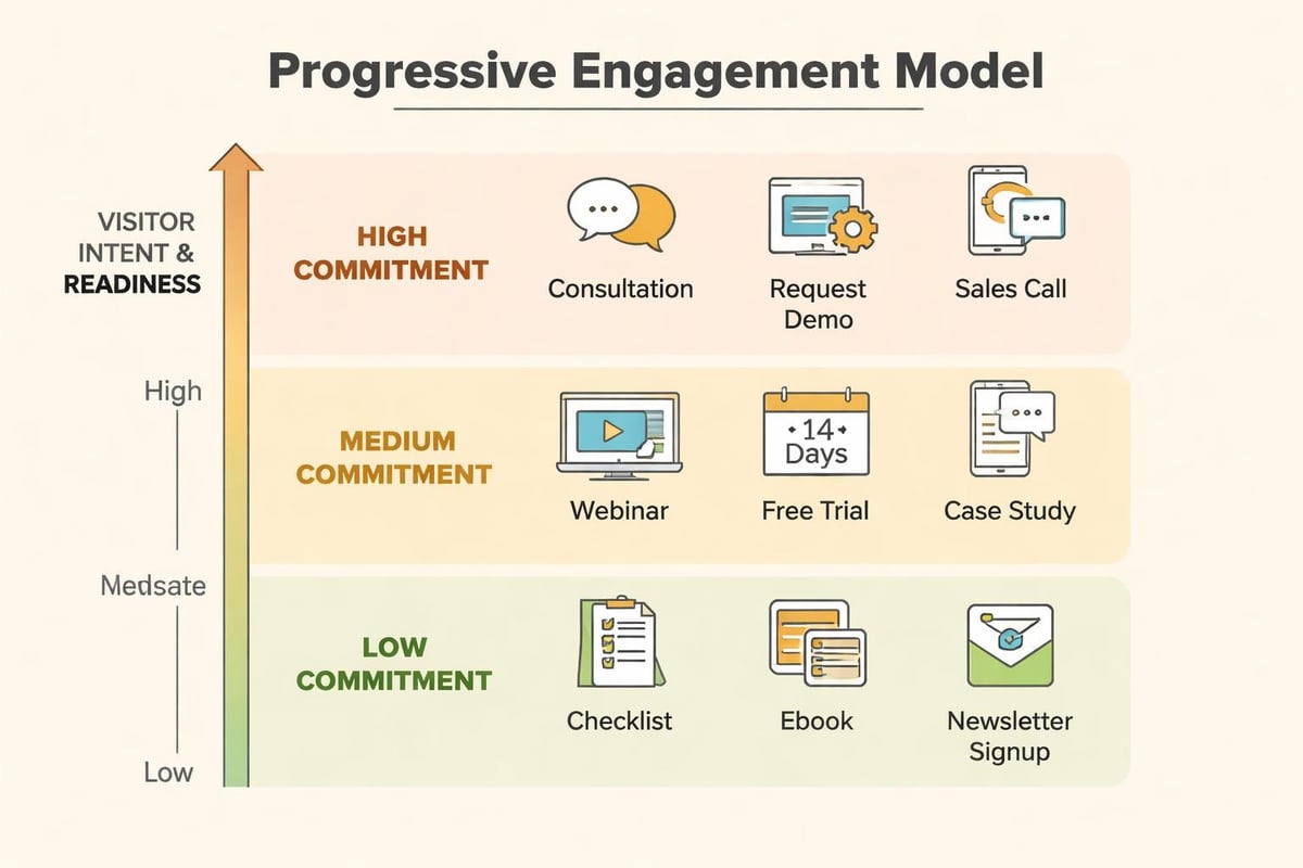 Tiered conversion funnel