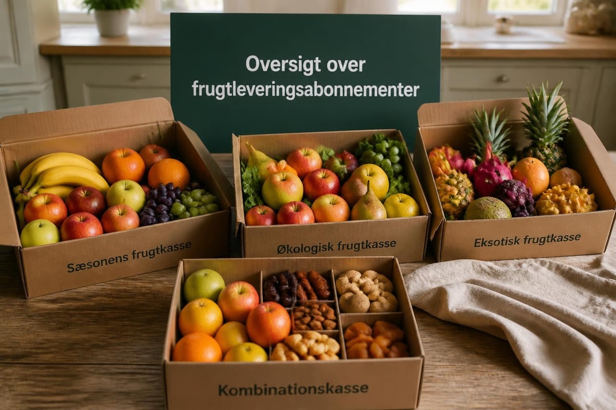 Forskellige frugtordning typer