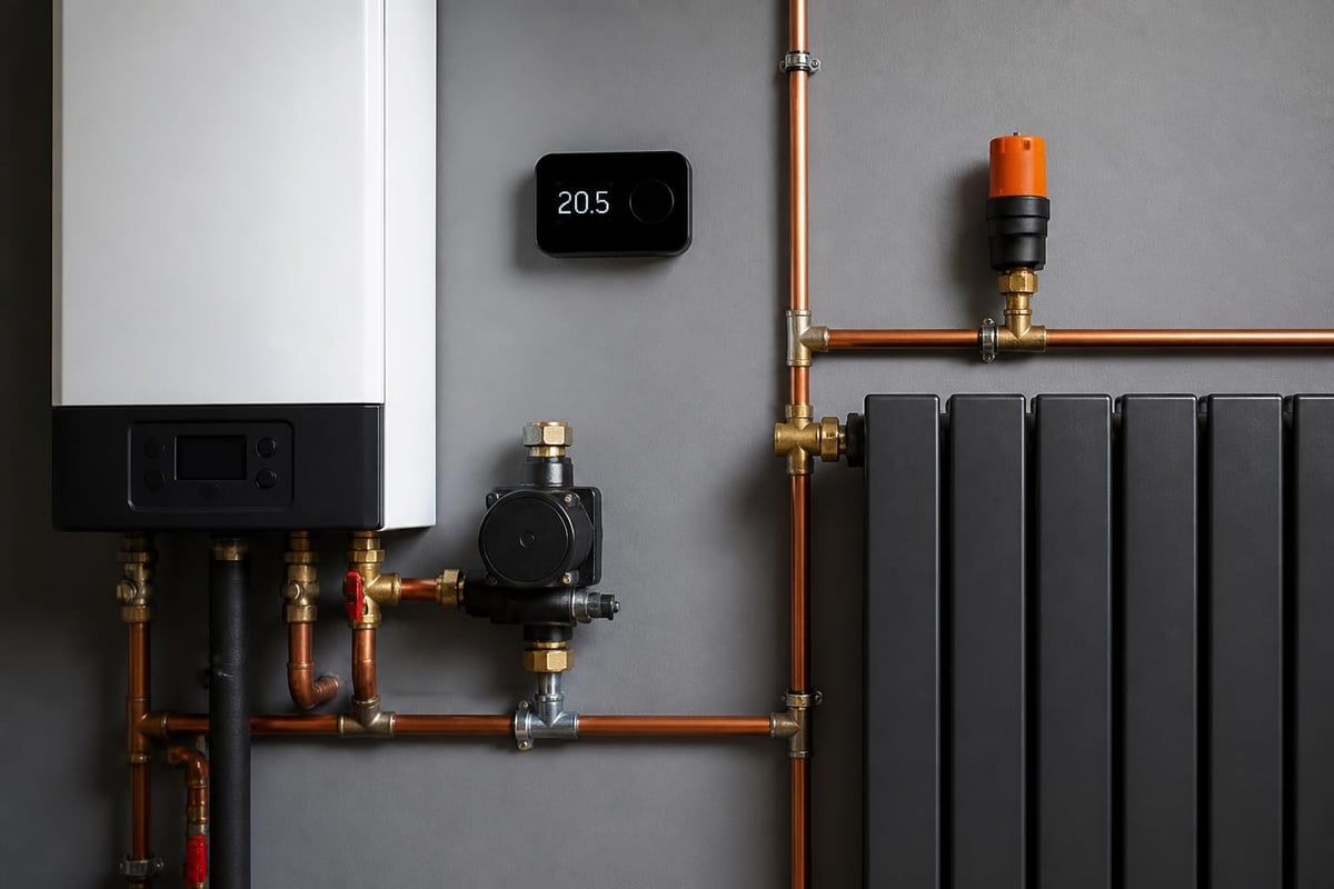 Heating system component diagram