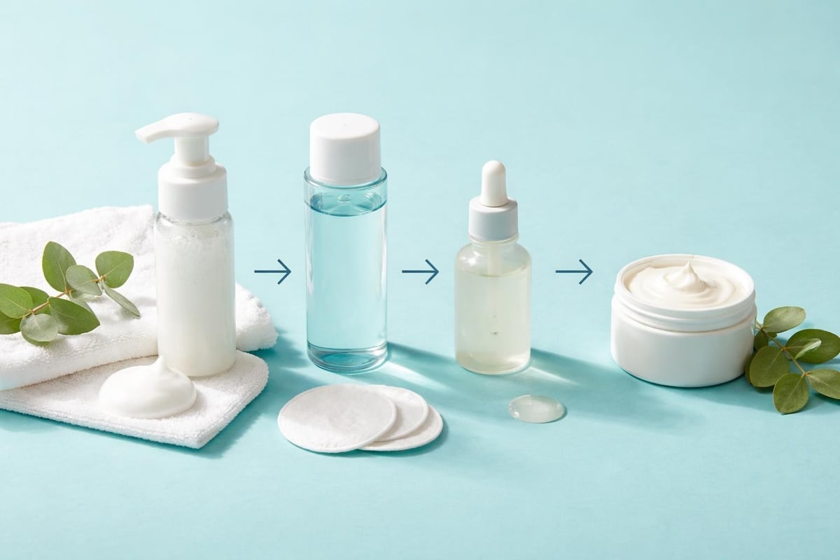 Skincare layering steps