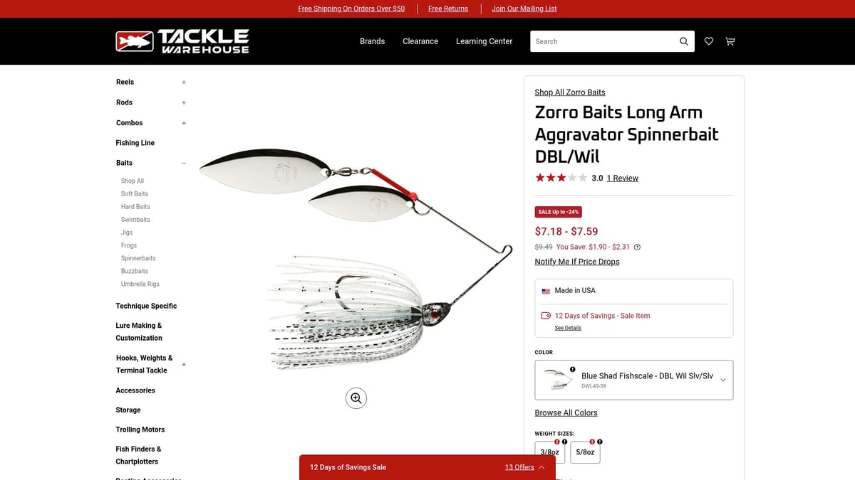 Top 7 Best Bass Lures for Big Catches in 2026 - Zorro Aggravator Spinnerbait