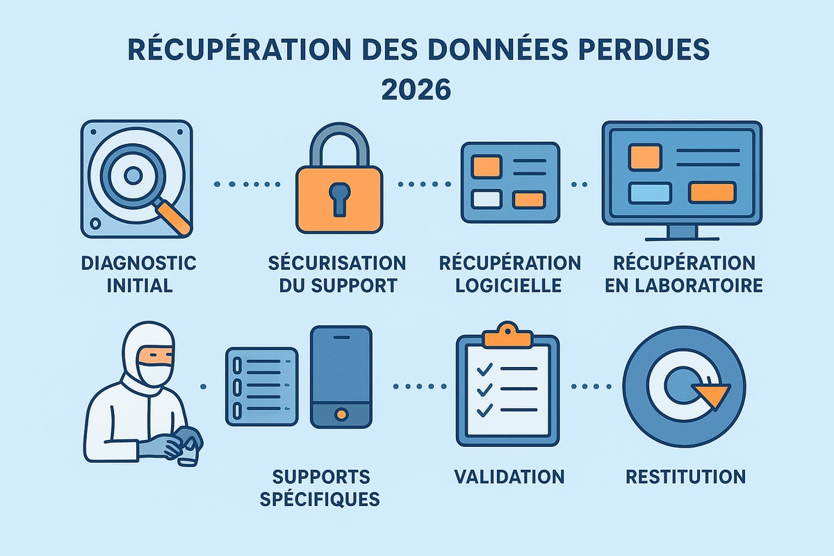 Les étapes clés pour récupérer des données perdues : Méthodologie 2026