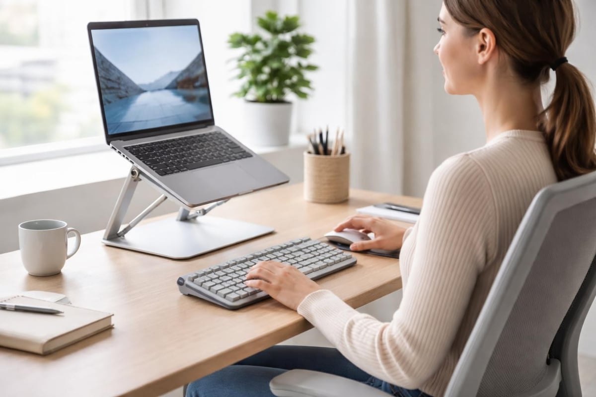 Ergonomic workspace setup
