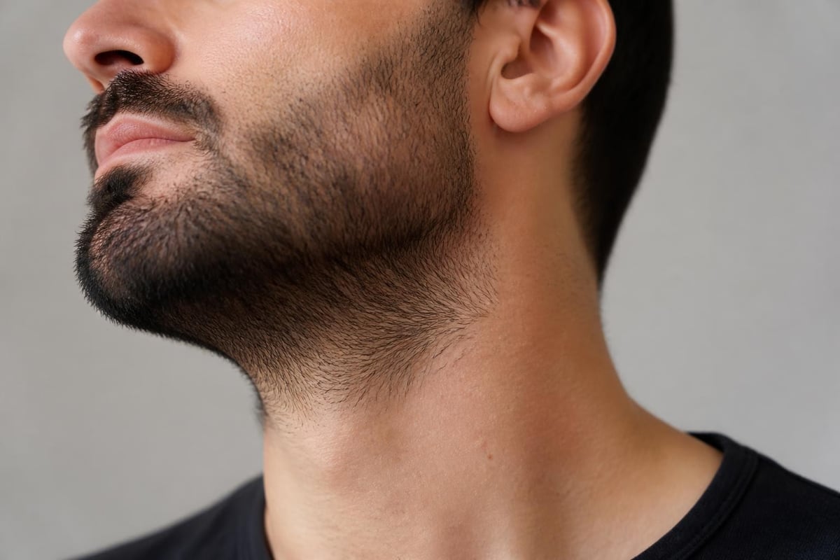 Beard growth direction mapping