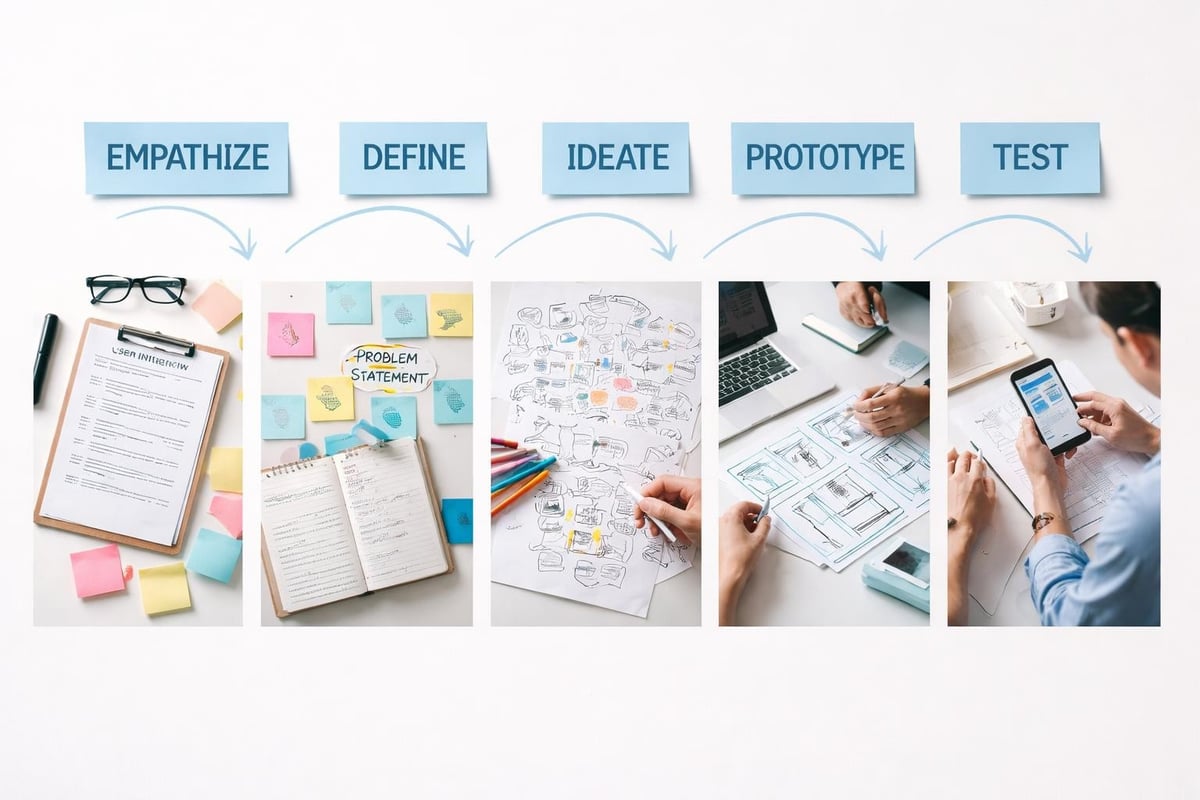 Design thinking five-phase framework