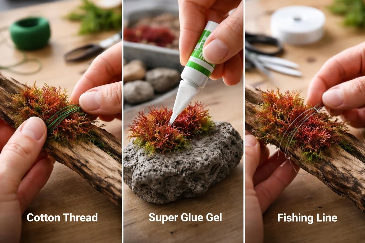 Red moss attachment methods