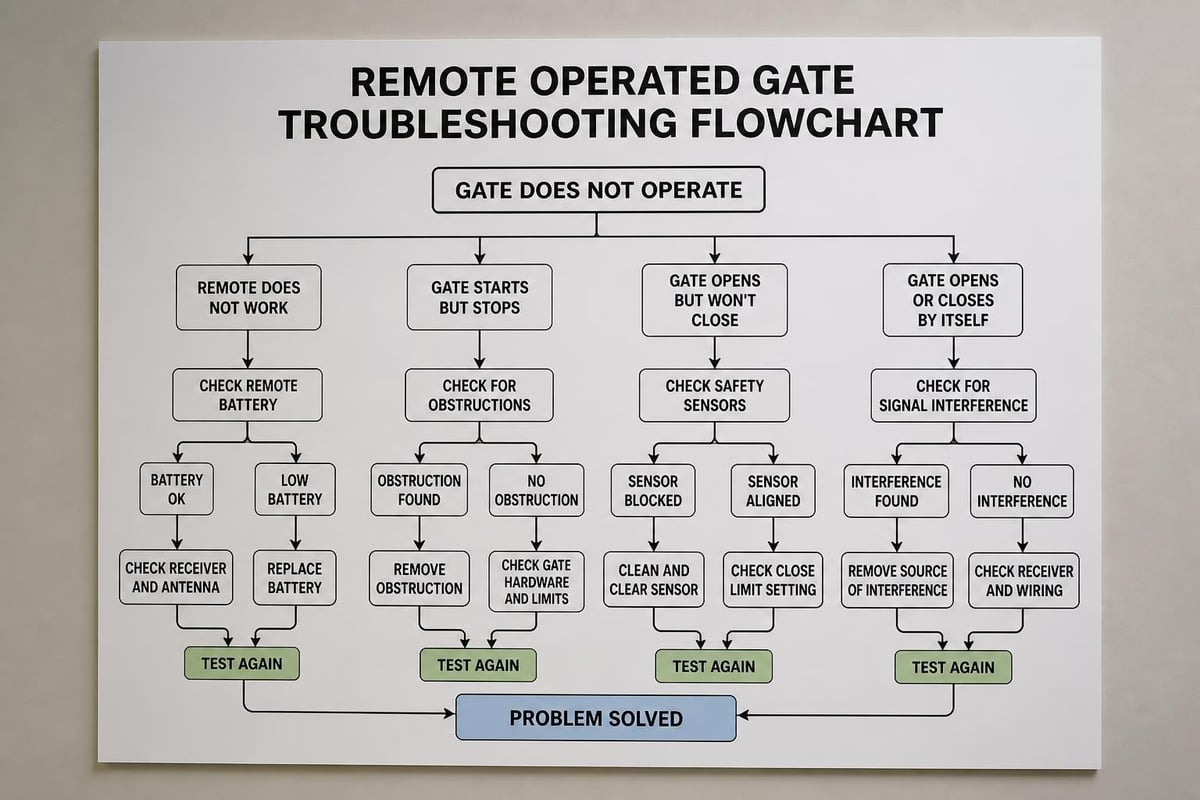 Gate troubleshooting process