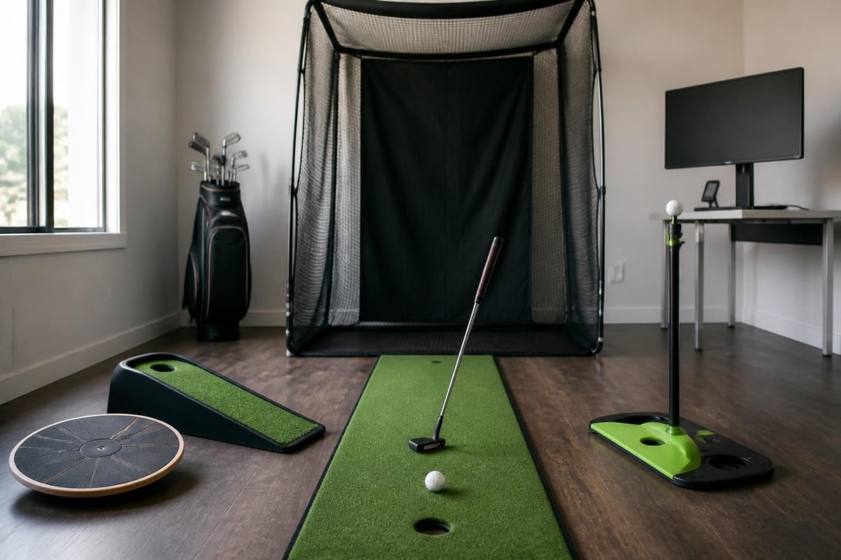 Home golf practice setup