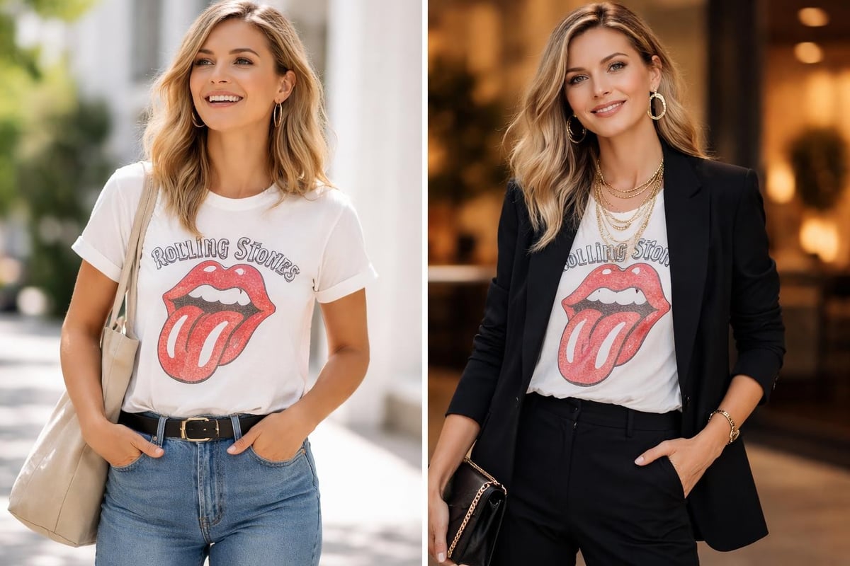 Graphic tee versatility