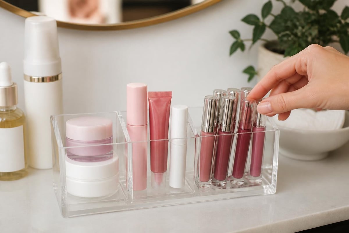 Korean lip set organization and storage