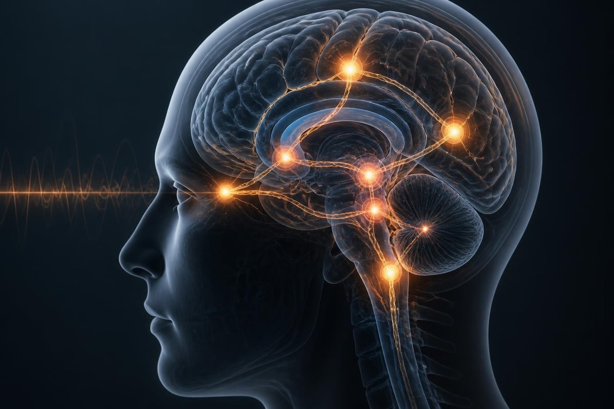 Brain response to frequency therapy