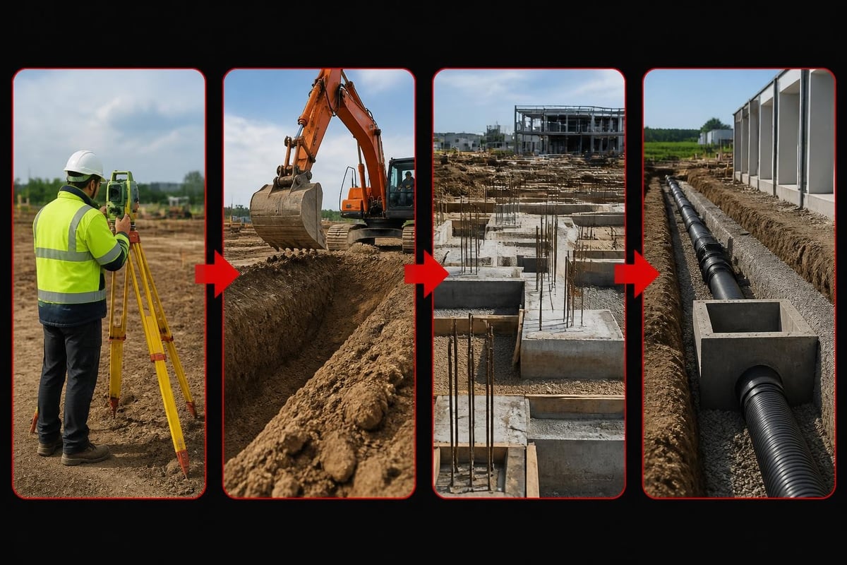 Commercial groundworks project phases