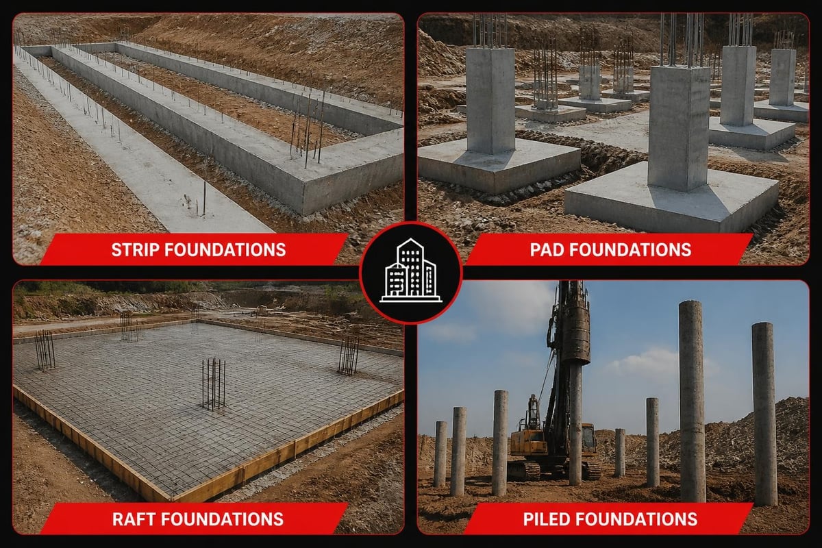 Foundation types for commercial projects