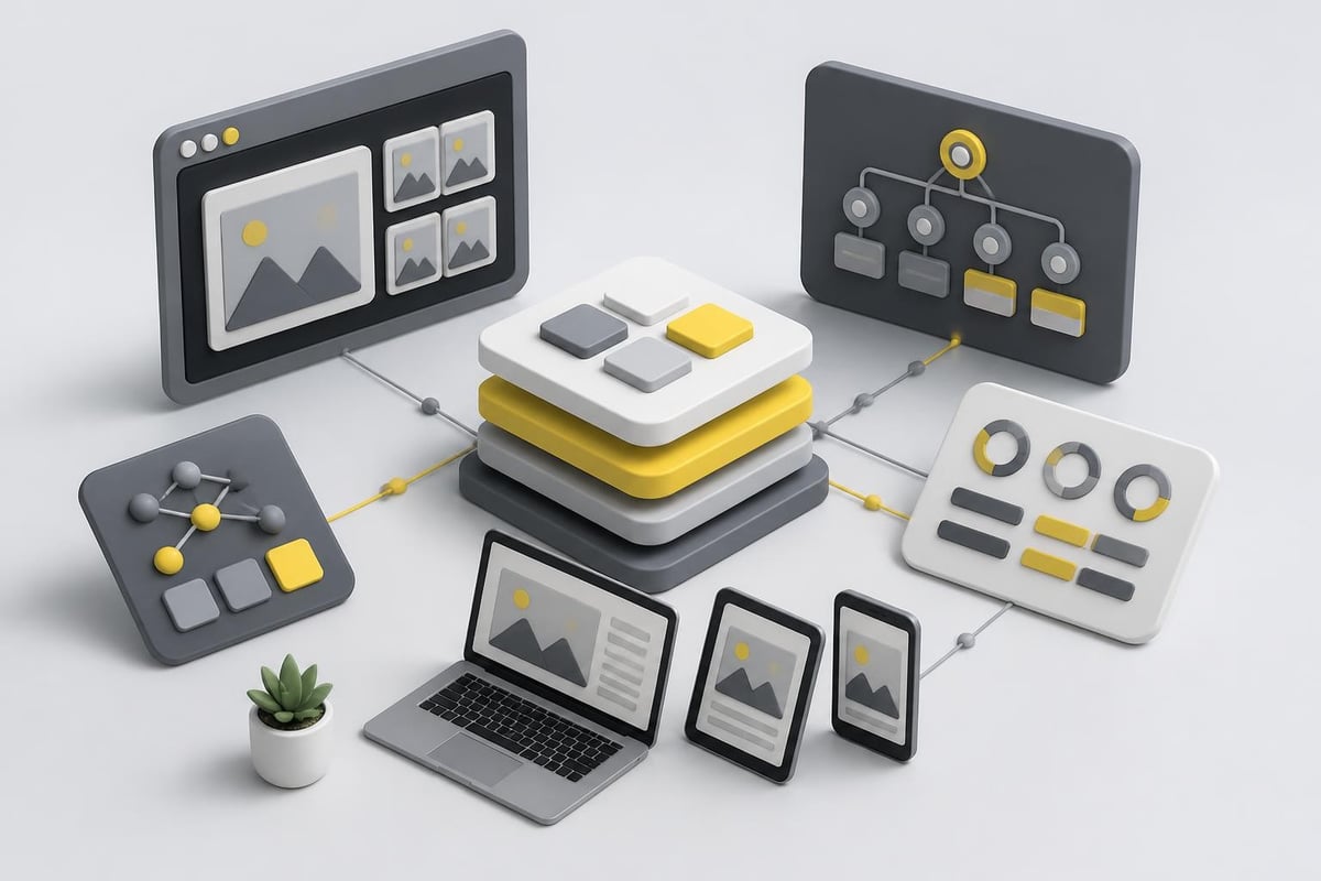 Web development portfolio components for Upwork