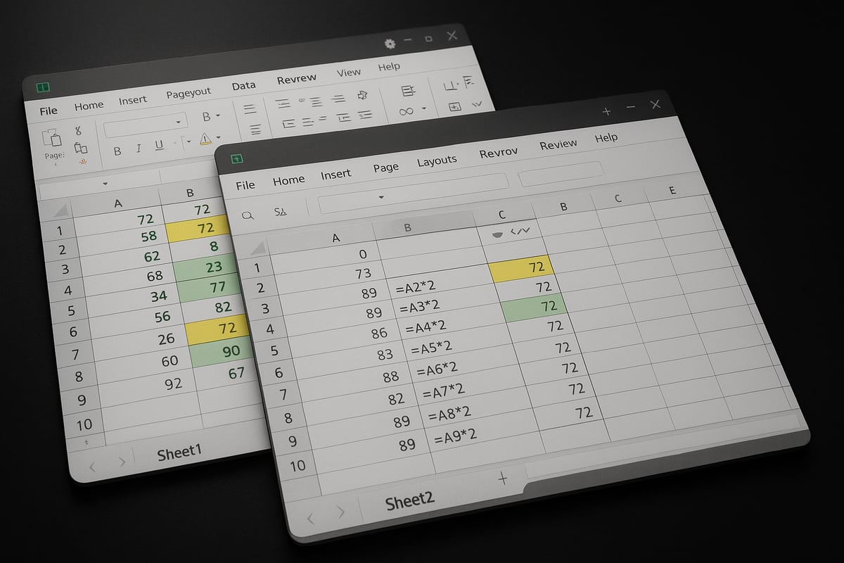 Built-in Excel Features for Comparing Spreadsheets