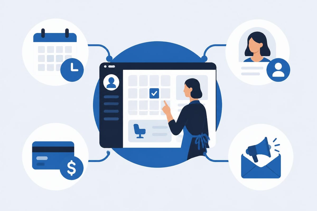 Integrated salon booking features